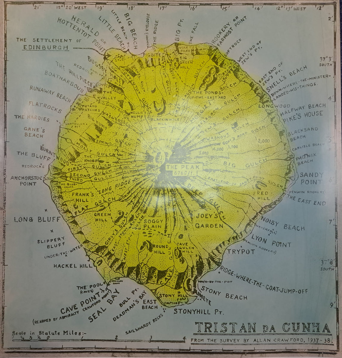 Trostan Map Large Tristan Map| tristandacunha