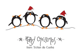 Dancing Penguins Christmas Card