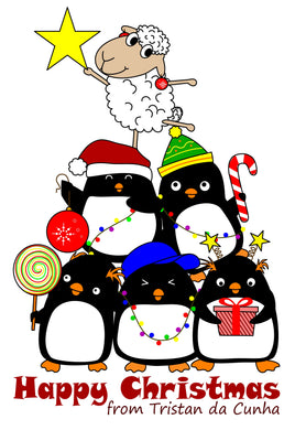 Party Penguins Christmas Card