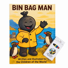Bin Bag Man Story Colouring Book with Pencils