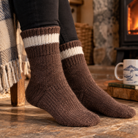 Hand Knitted Island Wool Socks