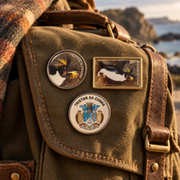 Pin Badges - Penguin & Crest