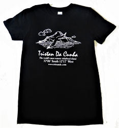 Short-sleeved T-shirt: Remotest Island Design: Black