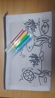 Pencil Case that can be coloured in- markers included